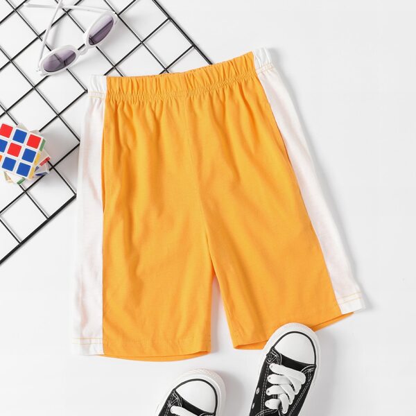 

Boys Color Block Shorts, Yellow