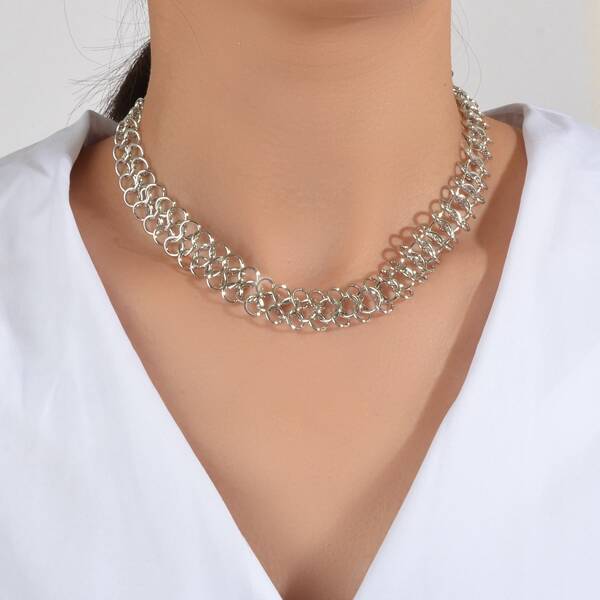 

Simple Chain Necklace, Silver