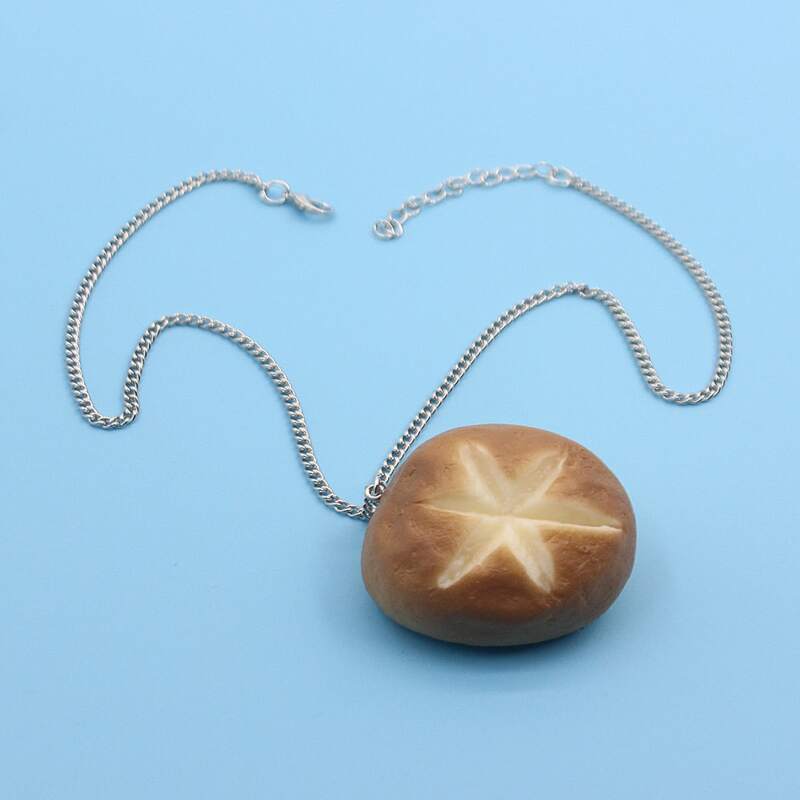 

Simulation Food Decor Necklace, Silver