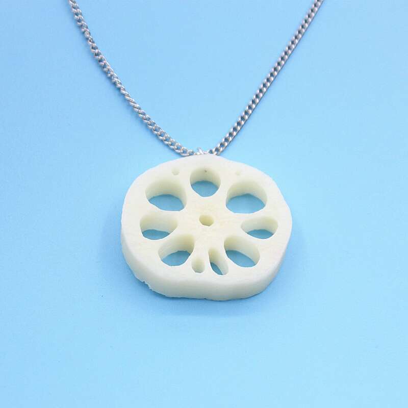 

Simulation Food Decor Necklace, Silver