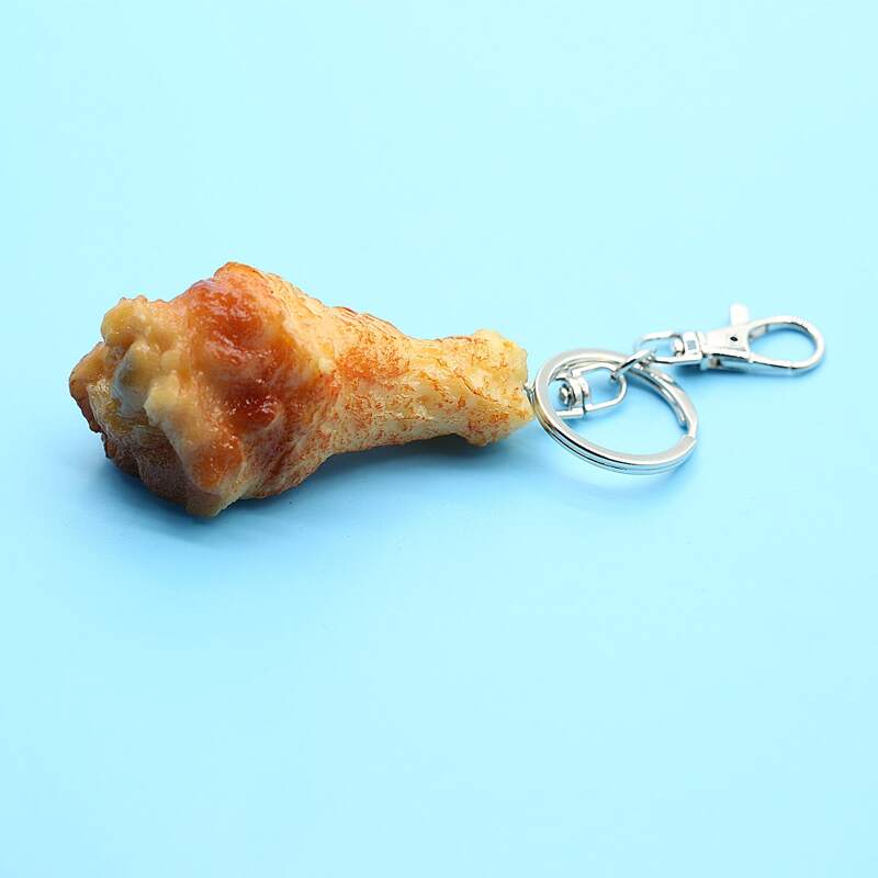 

Simulation Chicken Leg Bag Charm, Silver