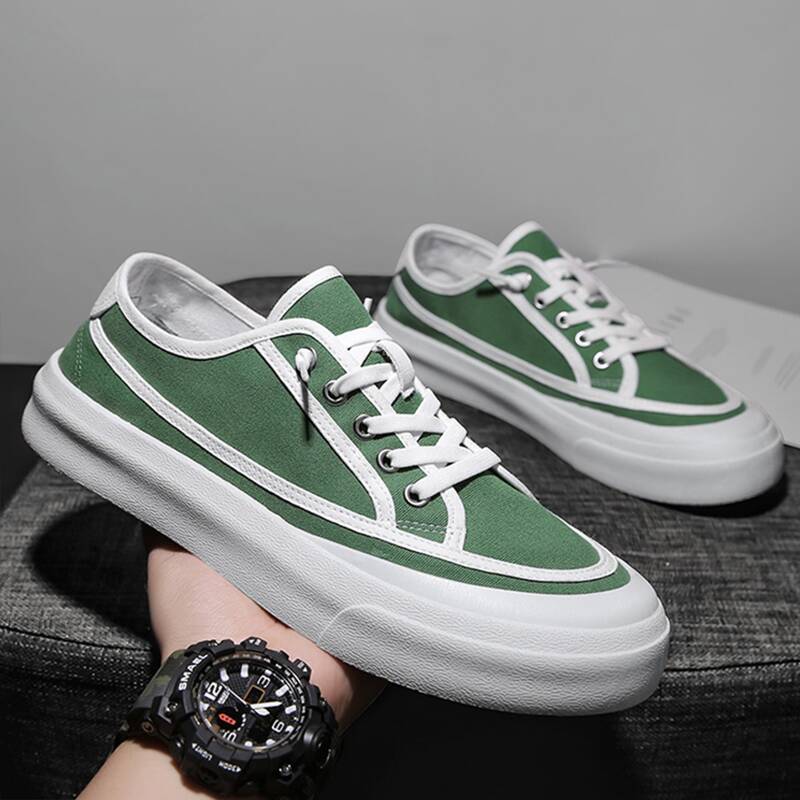 

Guys Lace Up Front Canvas Shoes, Green