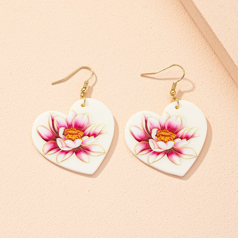 

Floral Print Decor Earrings, Multicolor