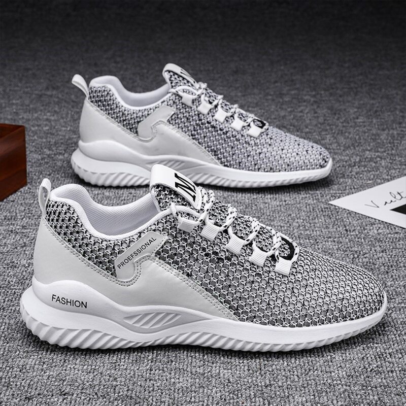 

Guys Breathable Mesh Panel Sneakers, Grey