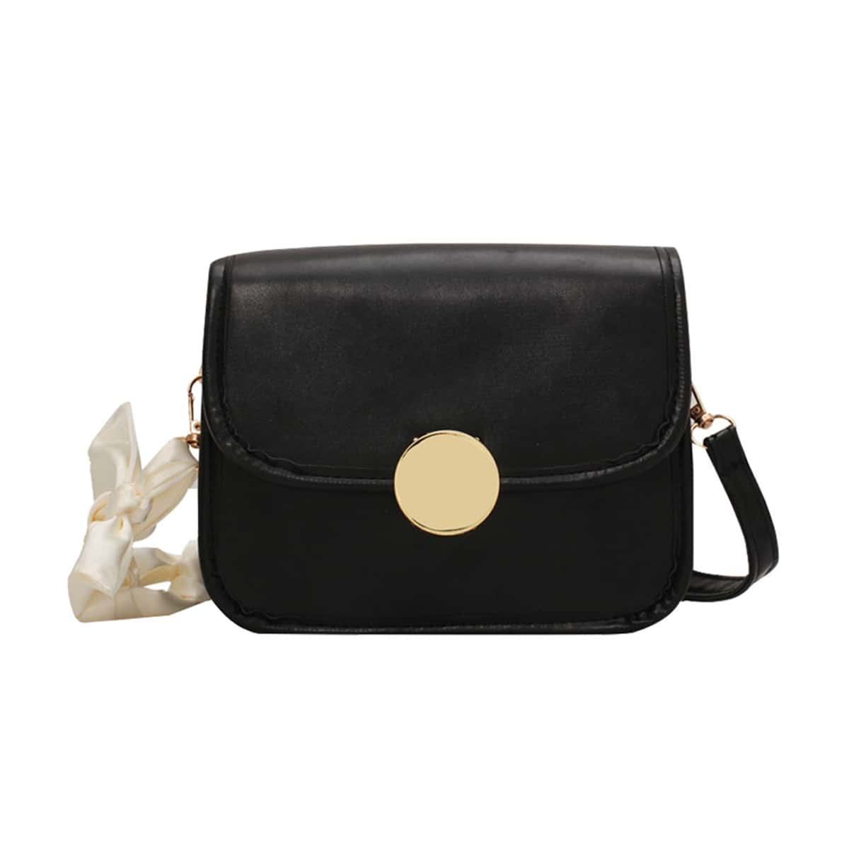 

Flap Crossbody Bag, Black