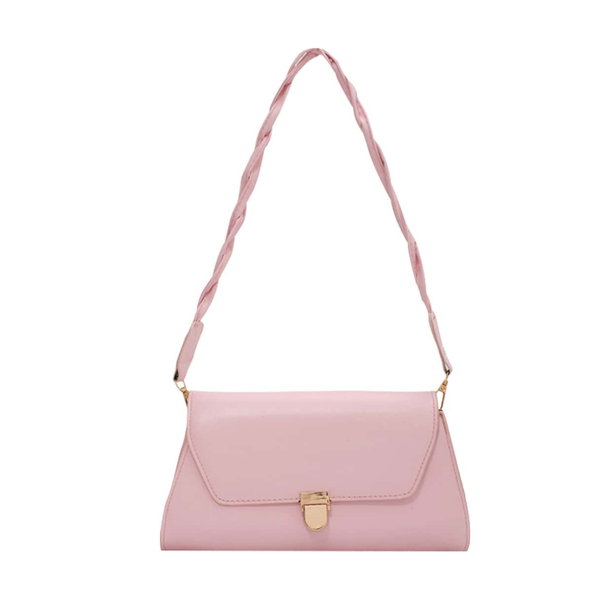 

Minimalist Flap Shoulder Bag, Pink