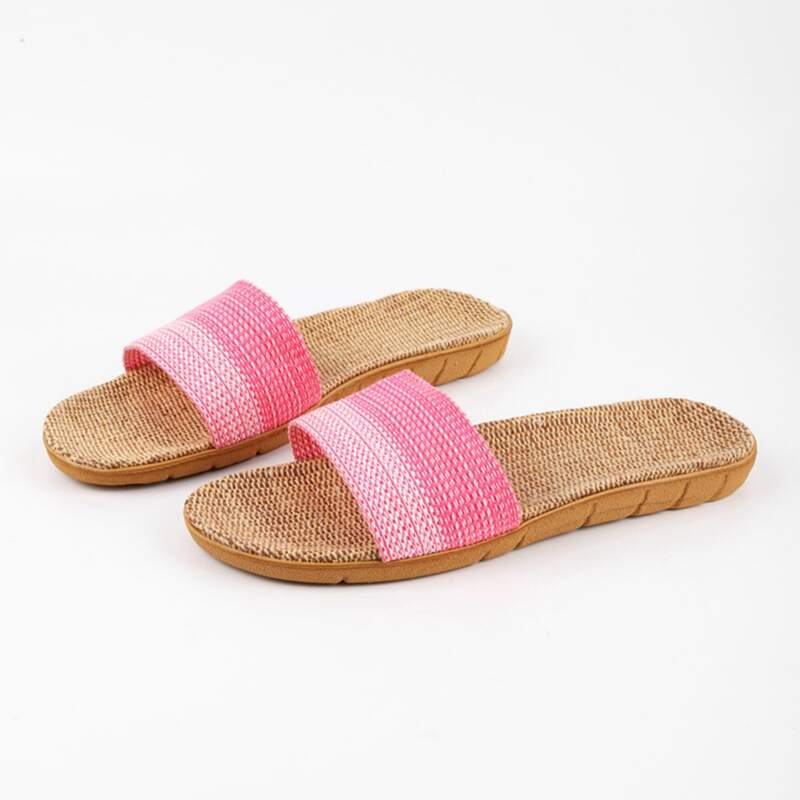 

Two Tone Straw Design Slides, Pink