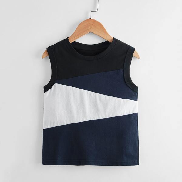 

Toddler Boys Cut And Sew Tank Top, Multicolor