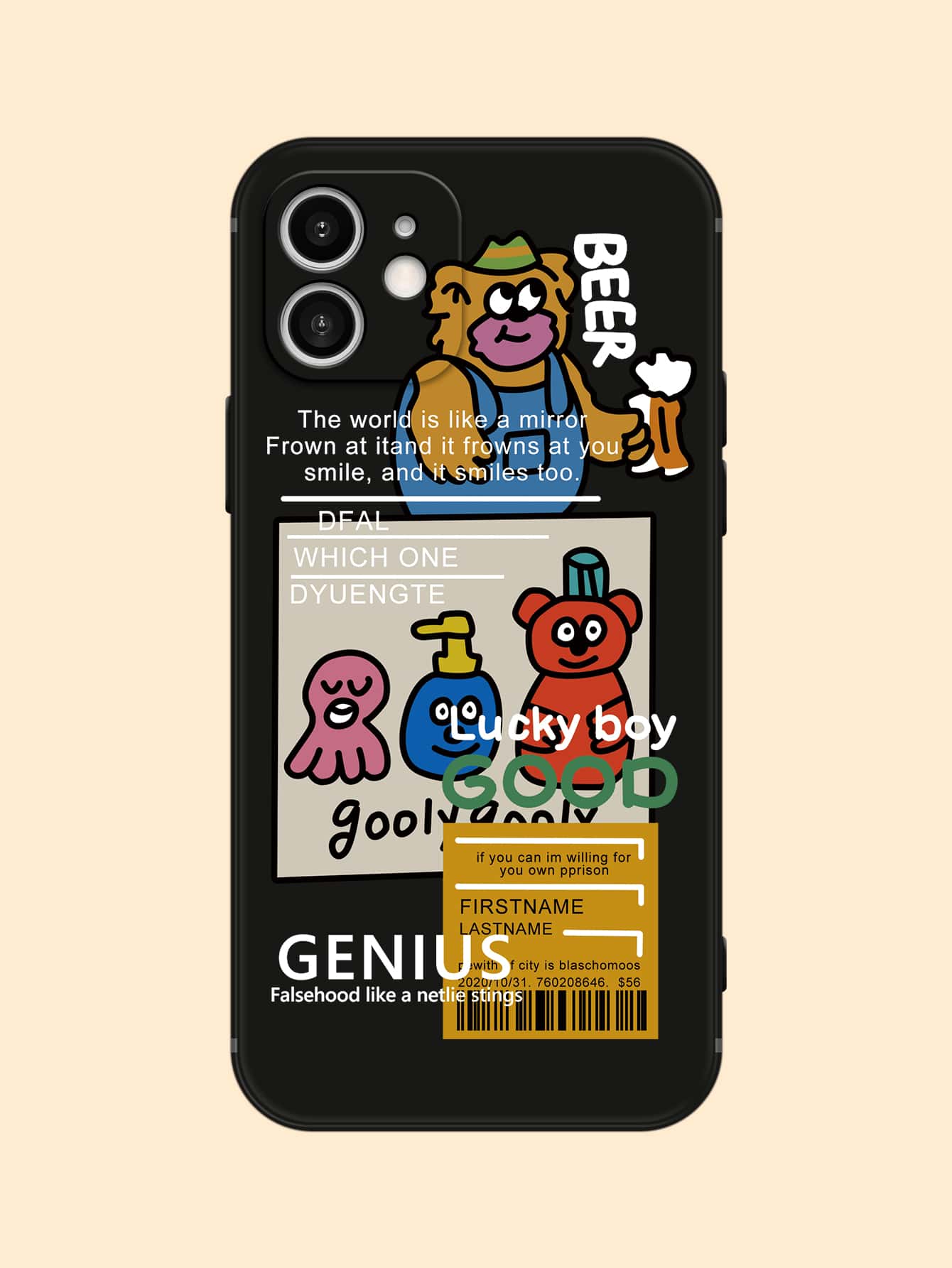 Cartoon Graphic Phone Case Compatible With iPhone15/15Plus/15Pro/15Promax - Multicolor - View 1