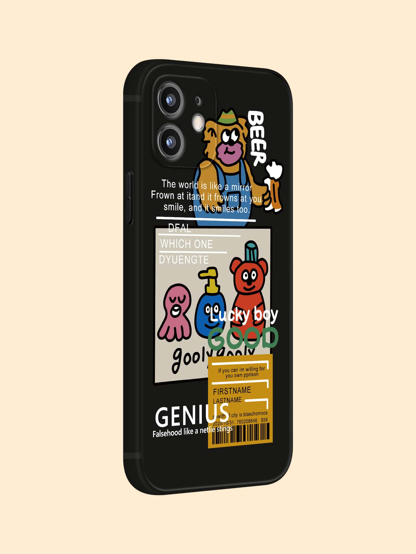 Cartoon Graphic Phone Case Compatible With iPhone15/15Plus/15Pro/15Promax - Multicolor - View 3