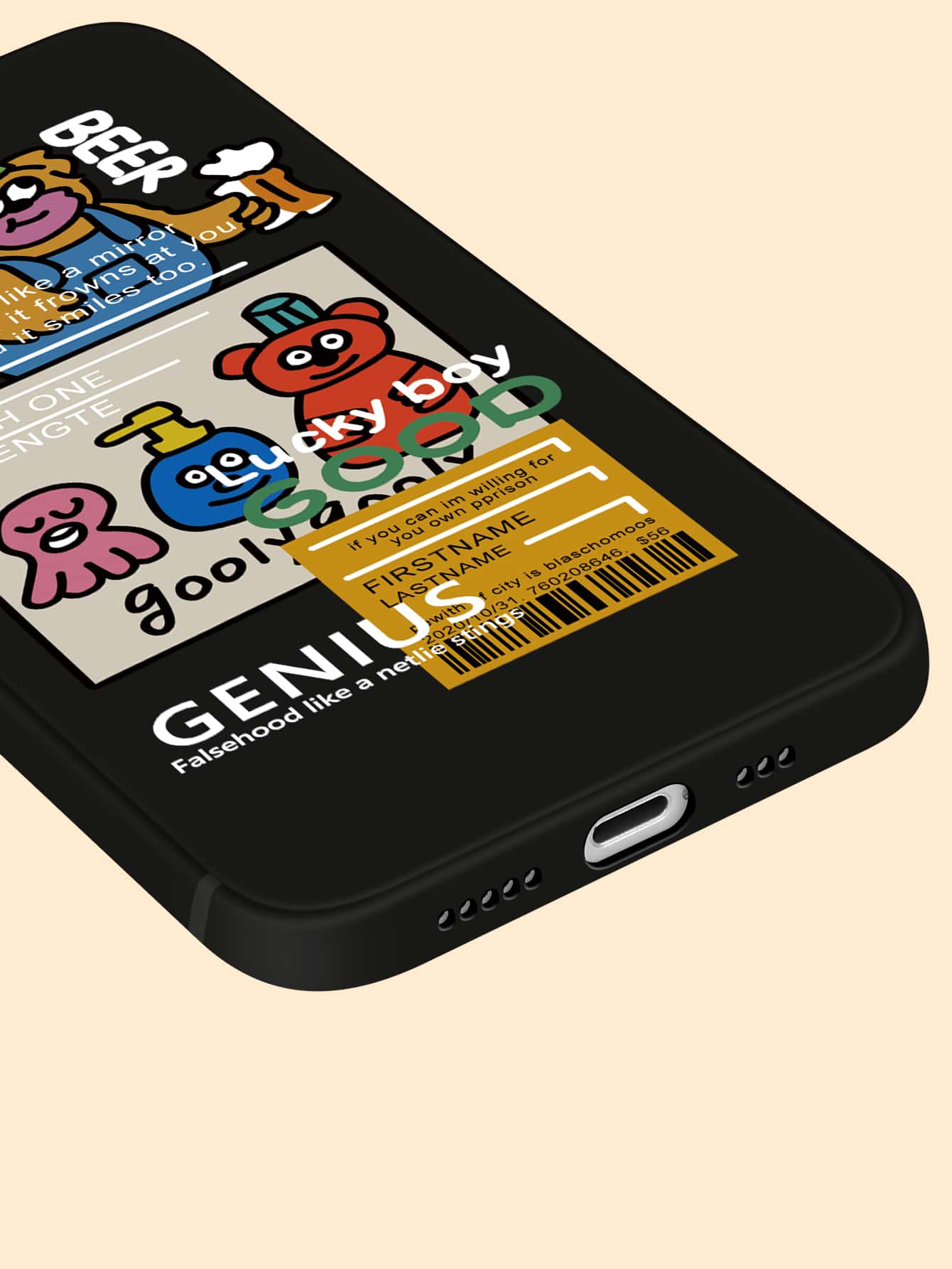 Cartoon Graphic Phone Case Compatible With iPhone15/15Plus/15Pro/15Promax - Multicolor - View 4