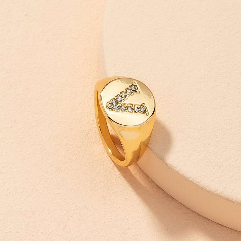 

Rhinestone Decor Ring, Gold
