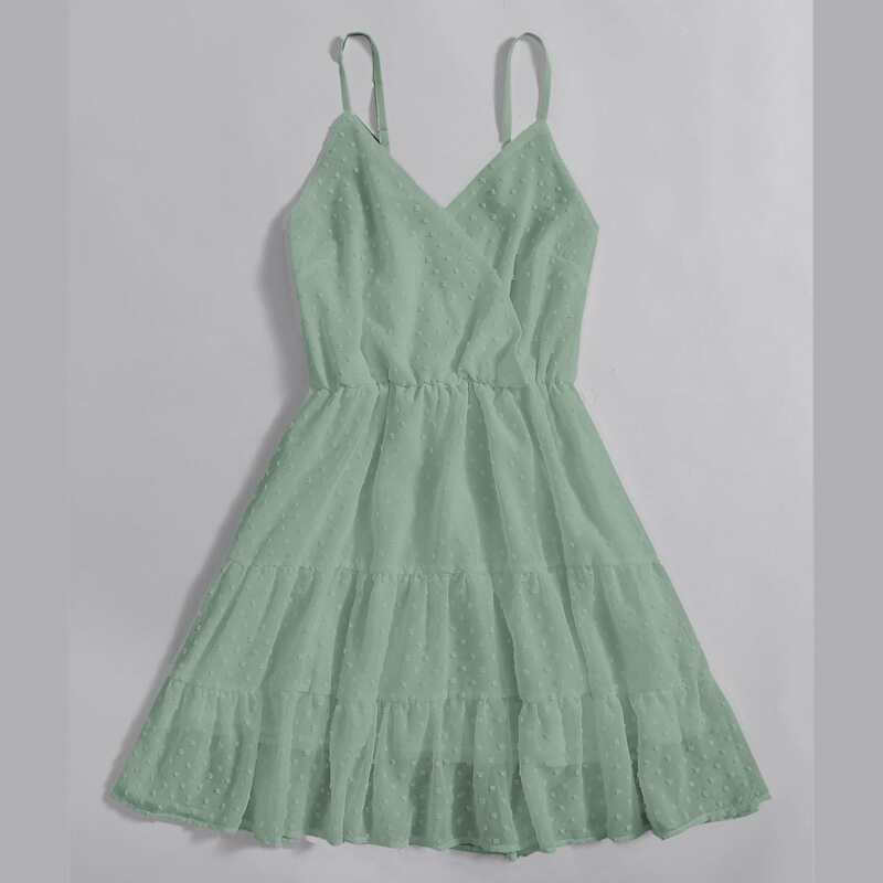 

Swiss Dot Cami Dress, Green