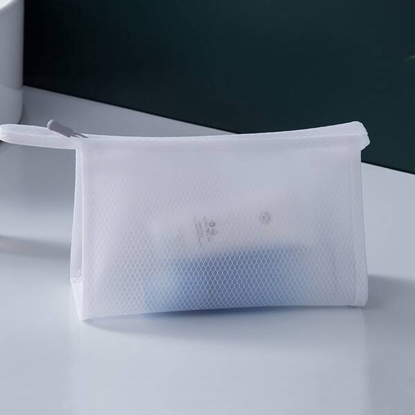 

Mesh Makeup Bag, White