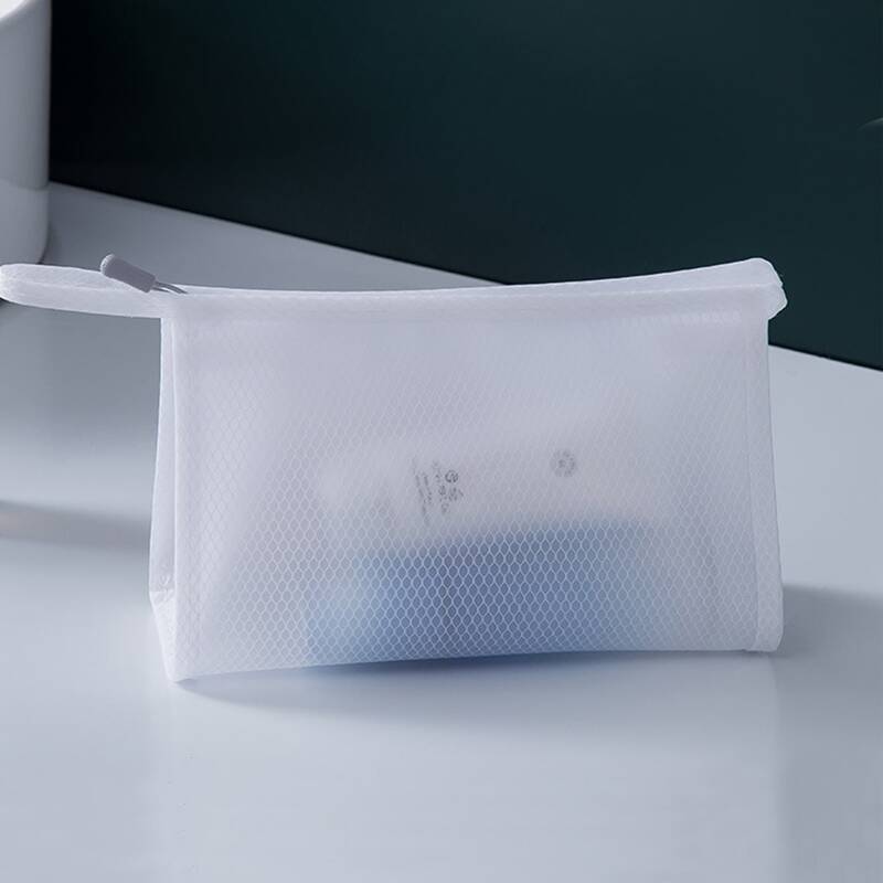 

Mesh Makeup Bag, White