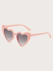 Heart Design Fashion Glasses For Daily Wear And Vacation - Grey - View 3