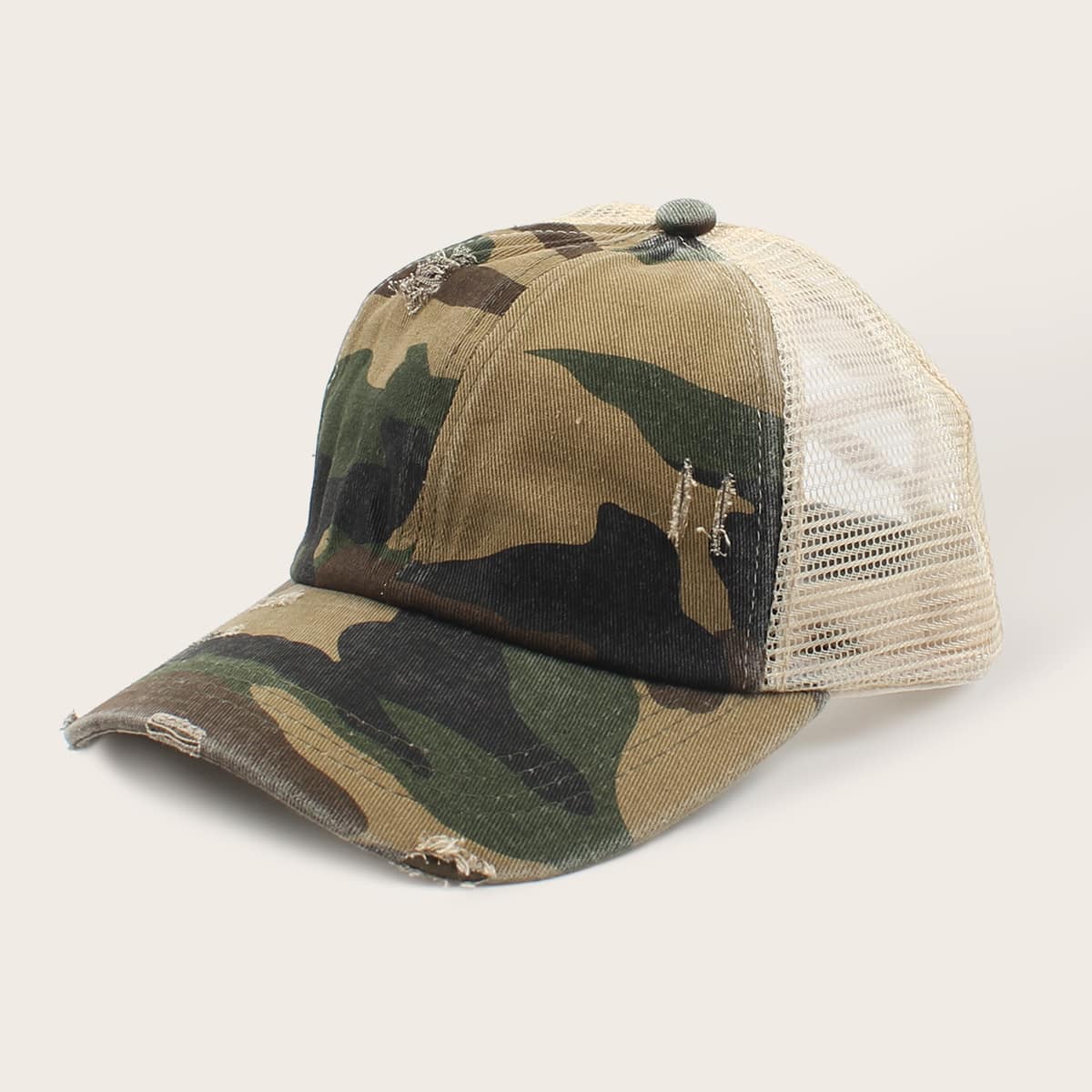

Contrast Mesh Baseball Cap, Multicolor