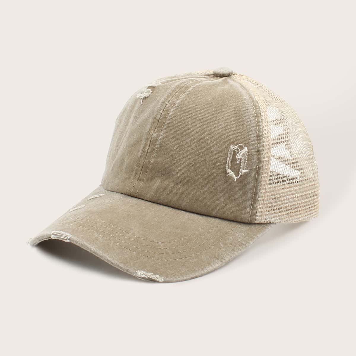 

Contrast Mesh Baseball Cap, Khaki