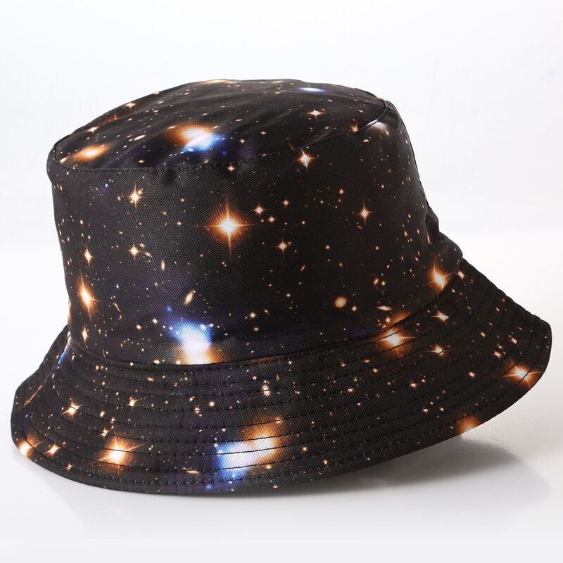 

Star Pattern Bucket Hat, Black