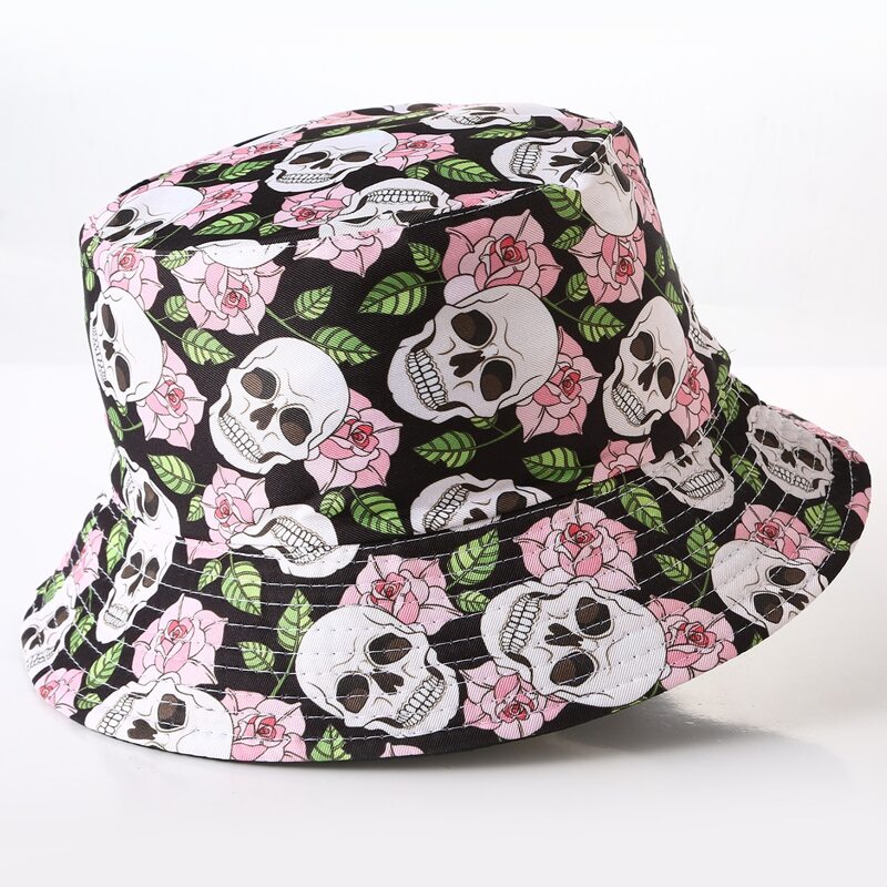 

Skull Graphic Bucket Hat, Multicolor