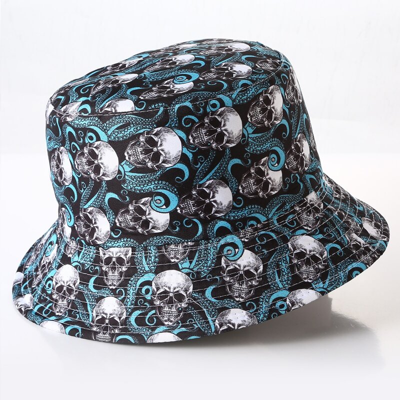 

Skull Graphic Bucket Hat, Multicolor
