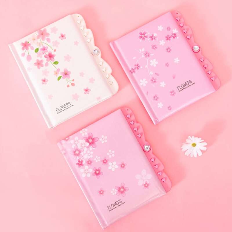 

1pc Flower Print Cover Random Notebook, Multicolor