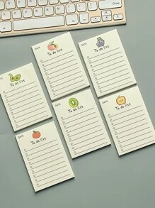 1pc Fruit Print Random Memo Pad - Nhiều màu - Xem 1