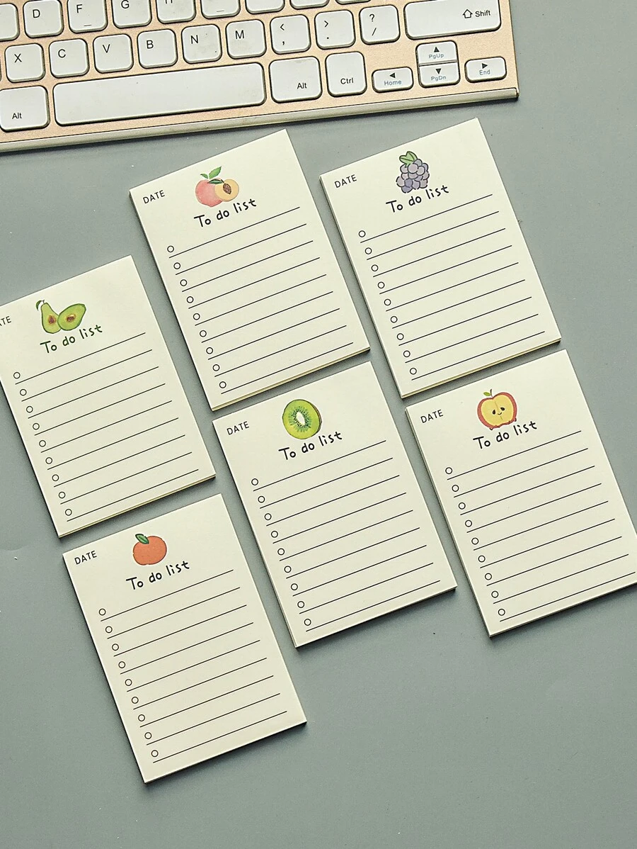 1pc Fruit Print Random Memo Pad - Nhiều màu - Xem 1