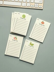 1pc Fruit Print Random Memo Pad - Nhiều màu - Xem 2