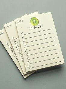 1pc Fruit Print Random Memo Pad - Nhiều màu - Xem 3
