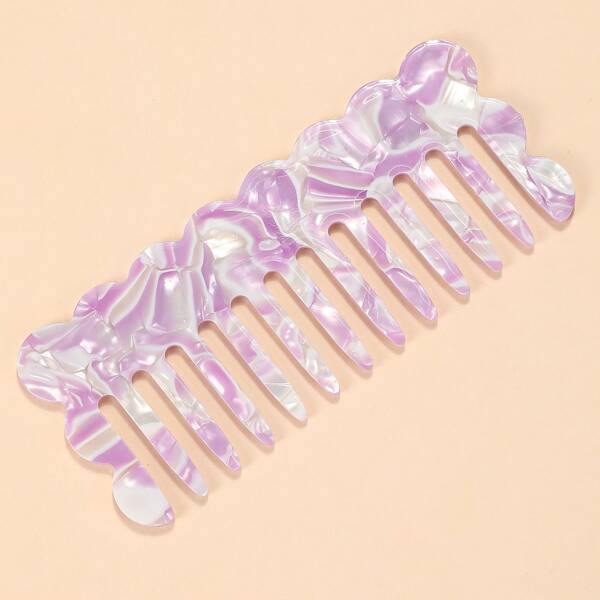 

1pc Acetate Hair Comb, Multicolor