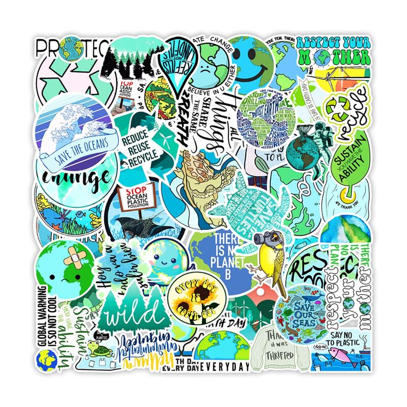 

50pcs Slogan Graphic Sticker, Multicolor