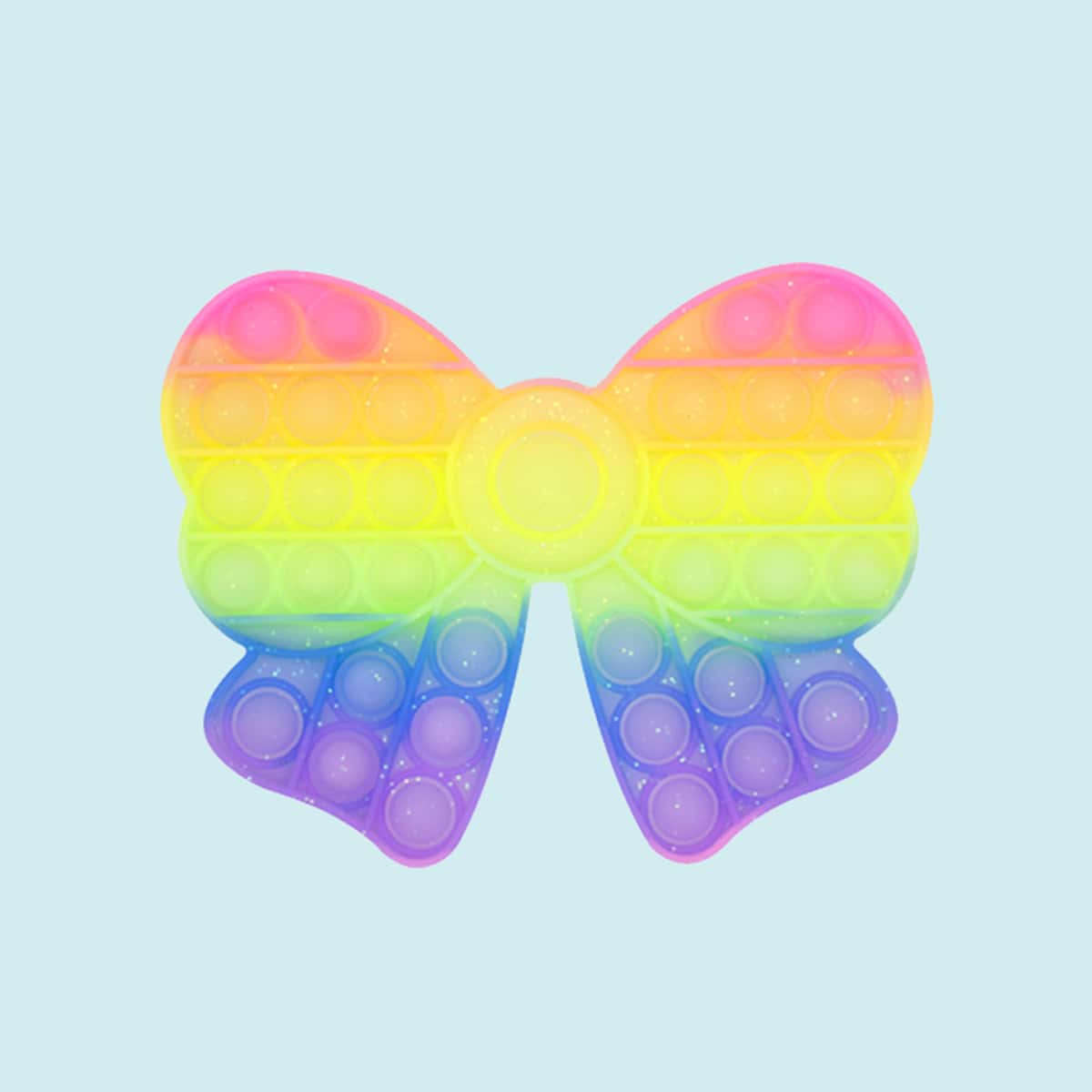 

1pc Bow Shaped Push Bubble Toy, Multicolor