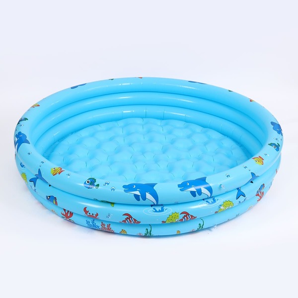 

Cartoon Graphic Inflatable Pool, Blue