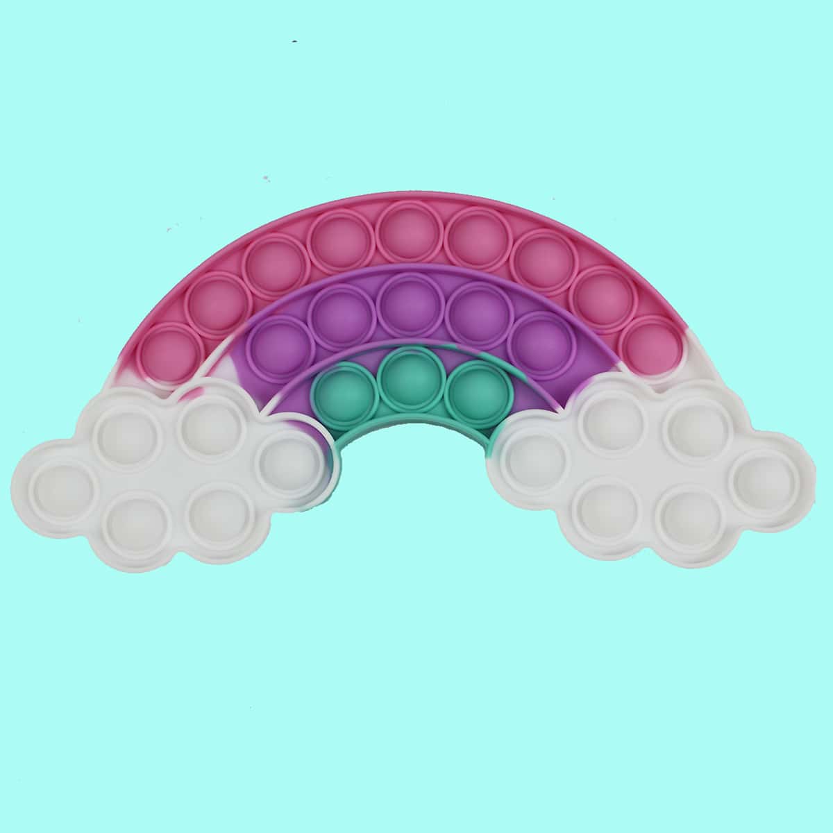 

1pc Rainbow Push Pop Bubble, Multicolor