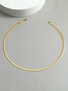 Vòng cổ thời trang và phổ biến dành cho nam giới tối giản bằng thép không gỉ để làm quà tặng trang sức và cho vẻ ngoài sành điệu - Vàng - Xem 2