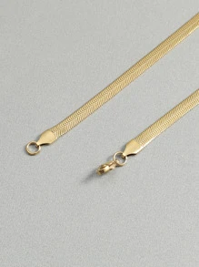 Vòng cổ thời trang và phổ biến dành cho nam giới tối giản bằng thép không gỉ để làm quà tặng trang sức và cho vẻ ngoài sành điệu - Vàng - Xem 3