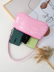 1pc Women's Animal Print Messenger Bag, Suitable For Commute And Travel - Pink - View 4