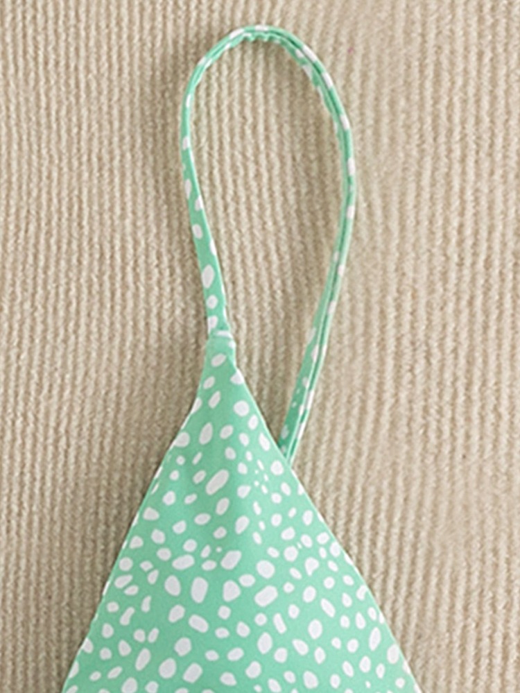 Dalmatian Triangle Bikini Top, For Summer Beach Vacation - Multicolor - View 3