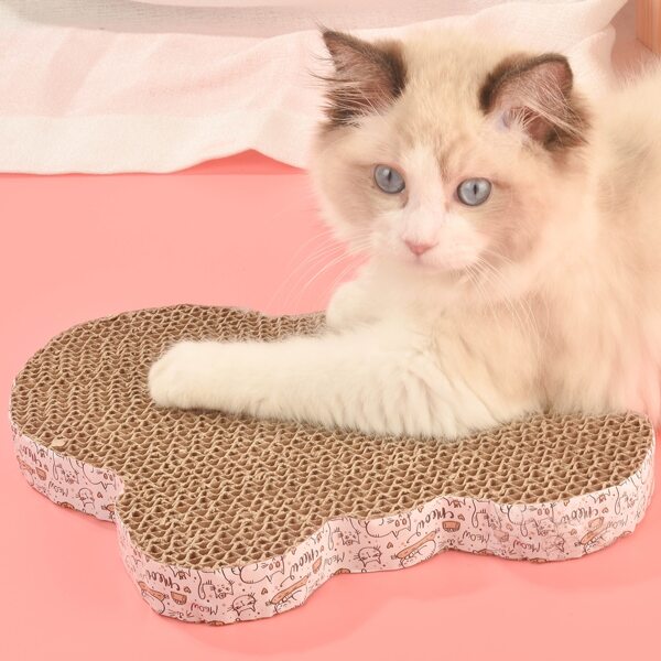 

1pc Butterfly Shaped Cat Scratcher Mat, Brown