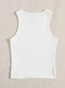 SHEIN EZwear Plus Ribbed Knit Tank Top