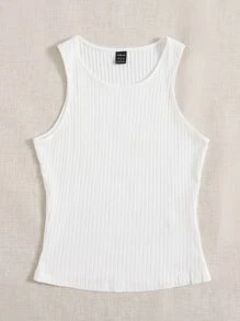 SHEIN EZwear Plus Ribbed Knit Tank Top