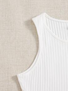 SHEIN EZwear Plus Ribbed Knit Tank Top