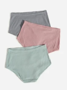 SHEIN Maternidad 3 piezas Set bragas unicolor - Multicolor - Ver 2