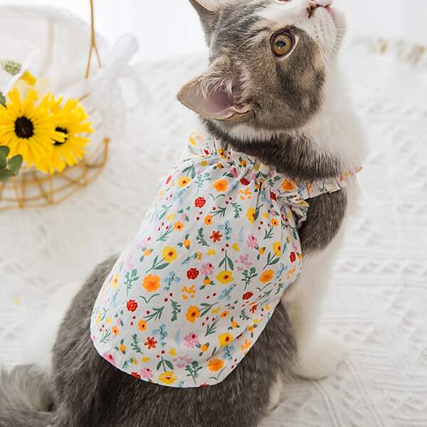 

Flower Print Pet Dress, Multicolor