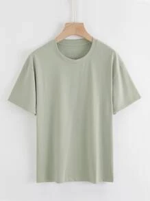 Solid Crew Neck Tee
