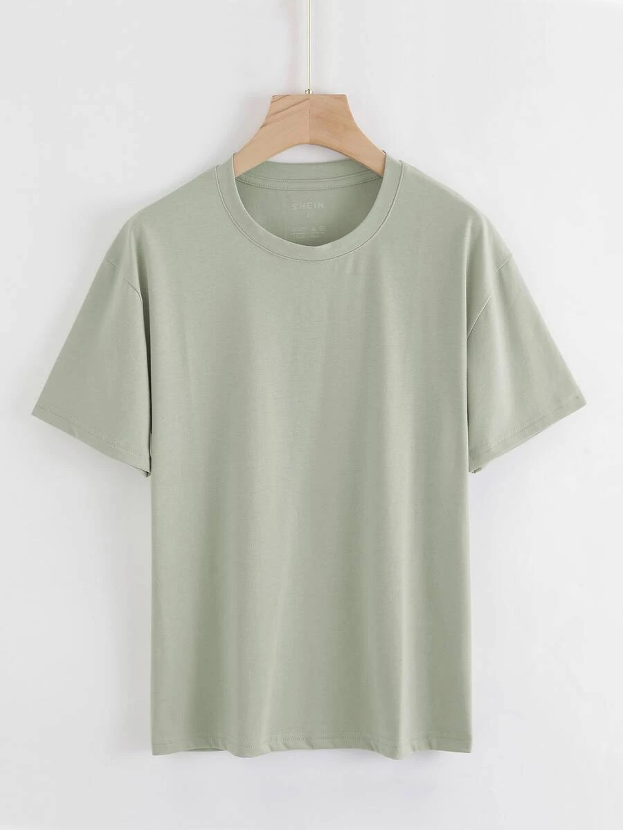 Solid Crew Neck Tee