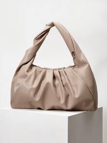 MOTF PREMIUM MINIMALIST RUCHED BAG - Beige - View 2