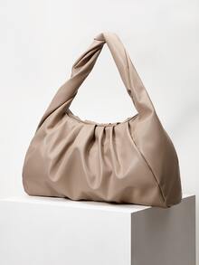 MOTF PREMIUM MINIMALIST RUCHED BAG - Beige - View 8