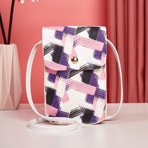 

Colorblock Flap Phone Bag, Multicolor